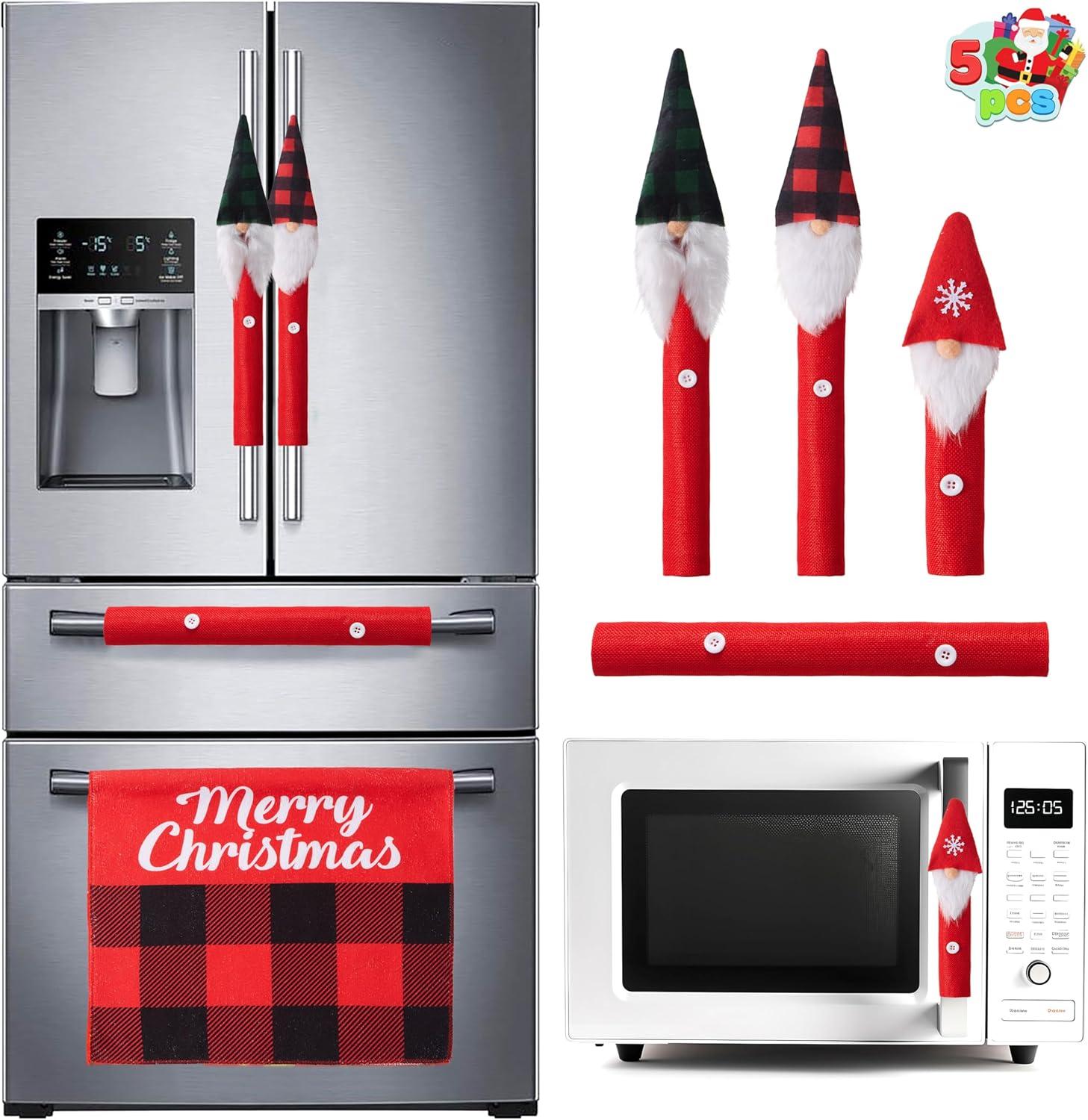 imageJOYIN Christmas Refrigerator Handle Covers Set of 5 Xmas Appliance Handle Covers for Kitchen Fridge Microwave Oven Dishwasher Decoration Xmas Indoor Dcor Xmas Home Decorations Party Favor SuppliesGnome