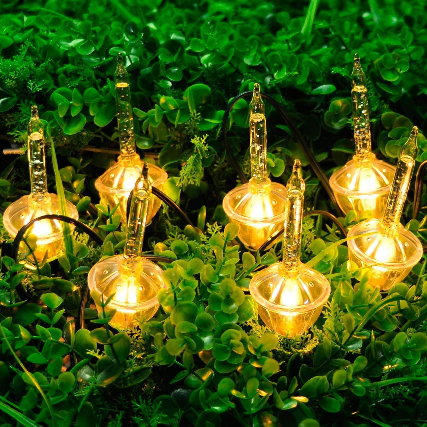 imageJoiedomi Christmas Bubble String Light 7 Bubbles Lights Old Fashion Vintage String Lights for Christmas Tree Fireplace Mantel Holiday Celebration Decorations Clear Bulbs with GlittersClear